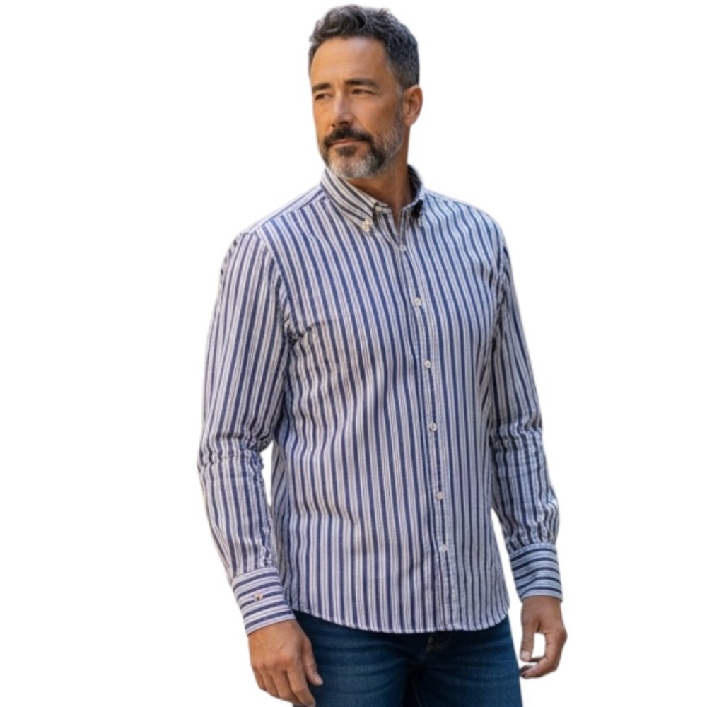 Robert Graham The Freshly Laundered Shirt Men’s XXL Blue Stripe Button Down